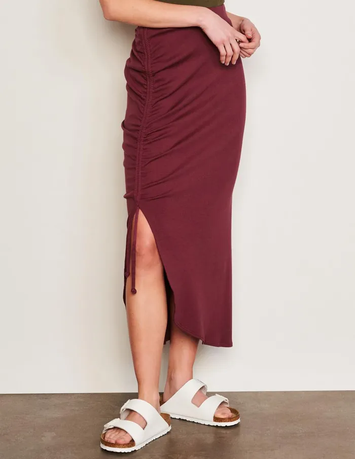 Sundry Clothing Skirts Women Women039s Shirred Midi Skirt In Merlot Merlot Sundry Clothing Skirts Women Women039s Shirred Midi Skirt In Merlot Merlot