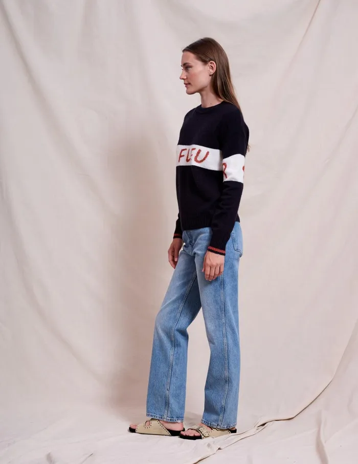 Sundry Clothing Sweaters Women Women039s La Fleur Intarsia In Deep Navy Deep Navy
