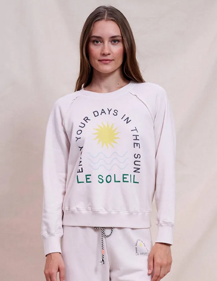 Sundry Clothing Sweatshirts Women Women039s Le Soleil Pullover Crew In Oyster Oyster Sundry Clothing Sweatshirts Women Women039s Le Soleil Pullover Crew In Oyster Oyster