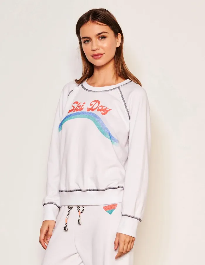 Sundry Clothing Sweatshirts Women Women039s Ski Day Raglan Sweatshirt In Optic White Optic White Sundry Clothing Sweatshirts Women Women039s Ski Day Raglan Sweatshirt In Optic White Optic White