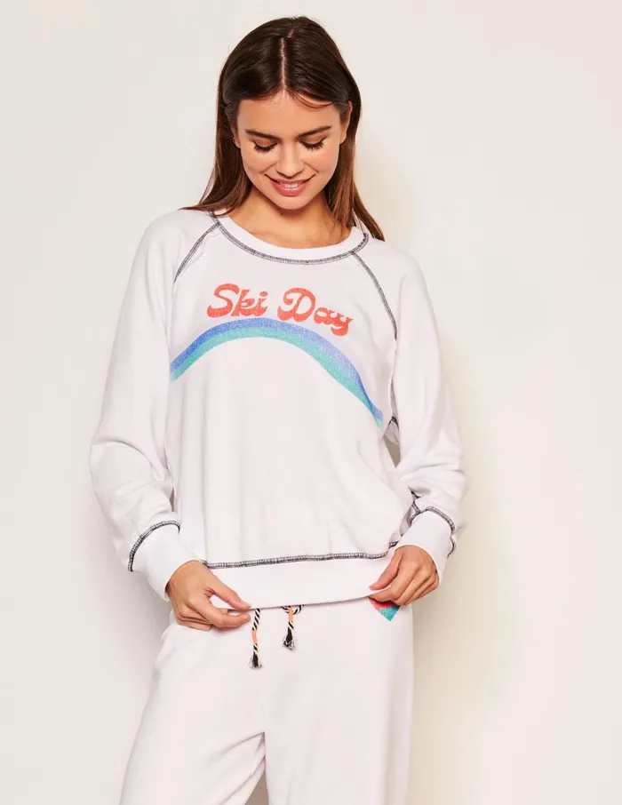 Sundry Clothing Sweatshirts Women Women039s Ski Day Raglan Sweatshirt In Optic White Optic White