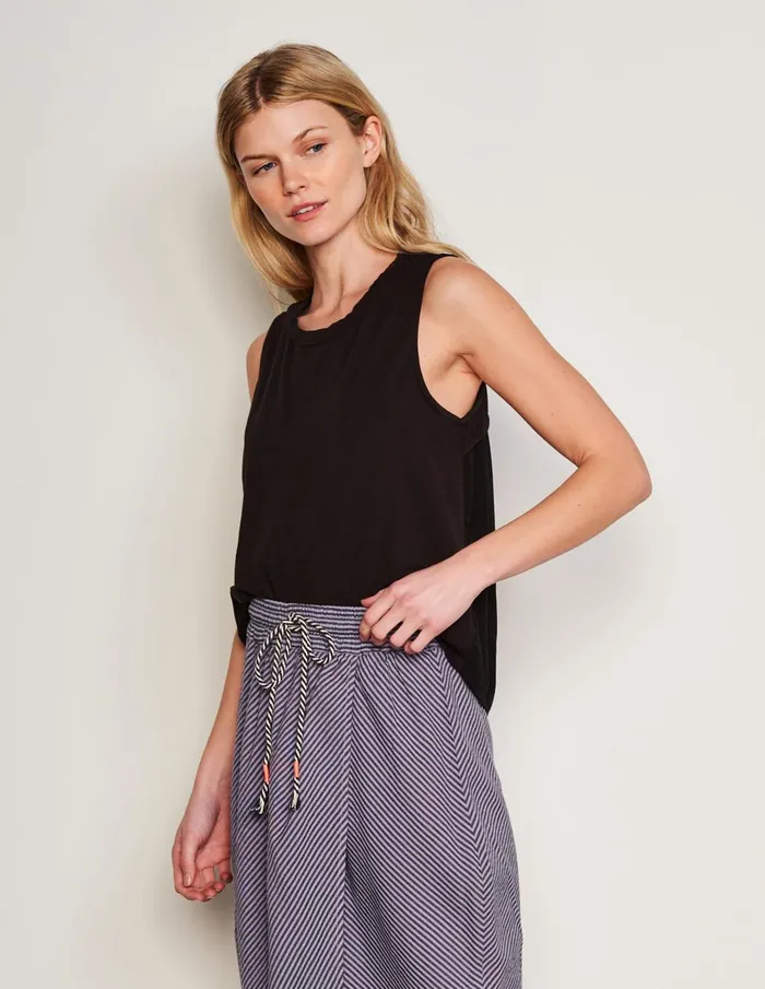 Sundry Clothing Tanks Women Women039s Mixed Media Tank In Black Black Sundry Clothing Tanks Women Women039s Mixed Media Tank In Black Black