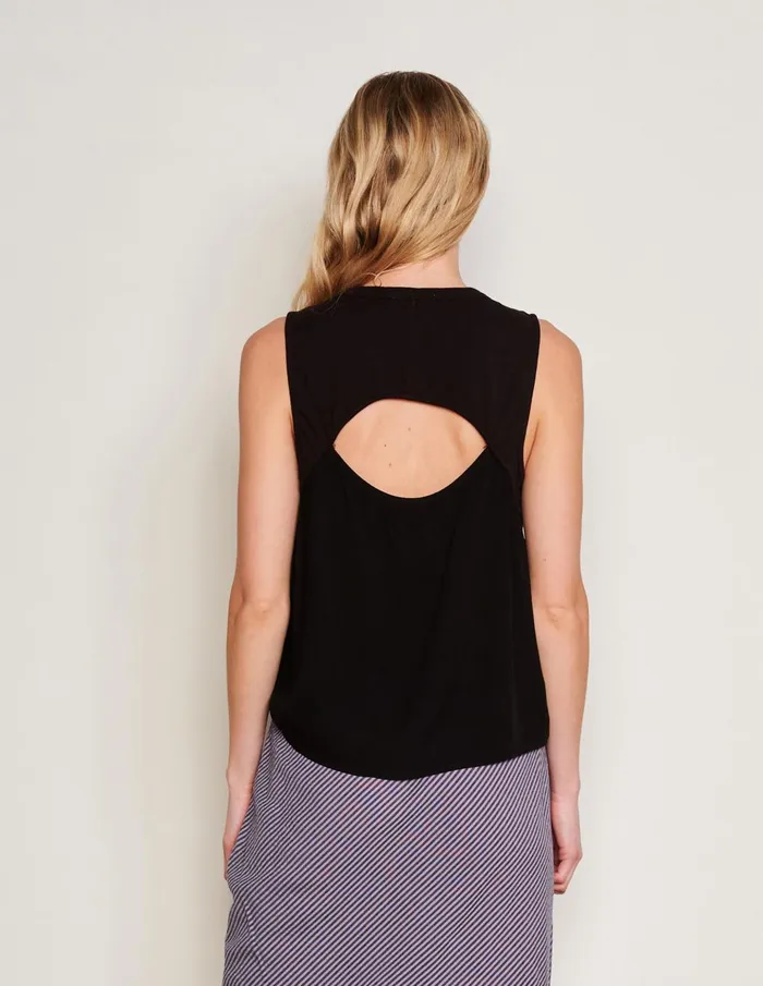Sundry Clothing Tanks Women Women039s Mixed Media Tank In Black Black Sundry Clothing Tanks Women Women039s Mixed Media Tank In Black Black