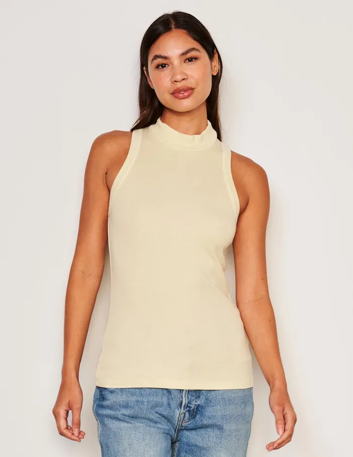 Sundry Clothing Tanks Women Women039s Mock Neck Tank In Yellow Fade Yellow Fade Sundry Clothing Tanks Women Women039s Mock Neck Tank In Yellow Fade Yellow Fade