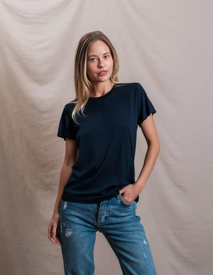 Sundry Clothing Tees Women Butter Soft Crew In Midnight Blue Midnight Blue Sundry Clothing Tees Women Butter Soft Crew In Midnight Blue Midnight Blue