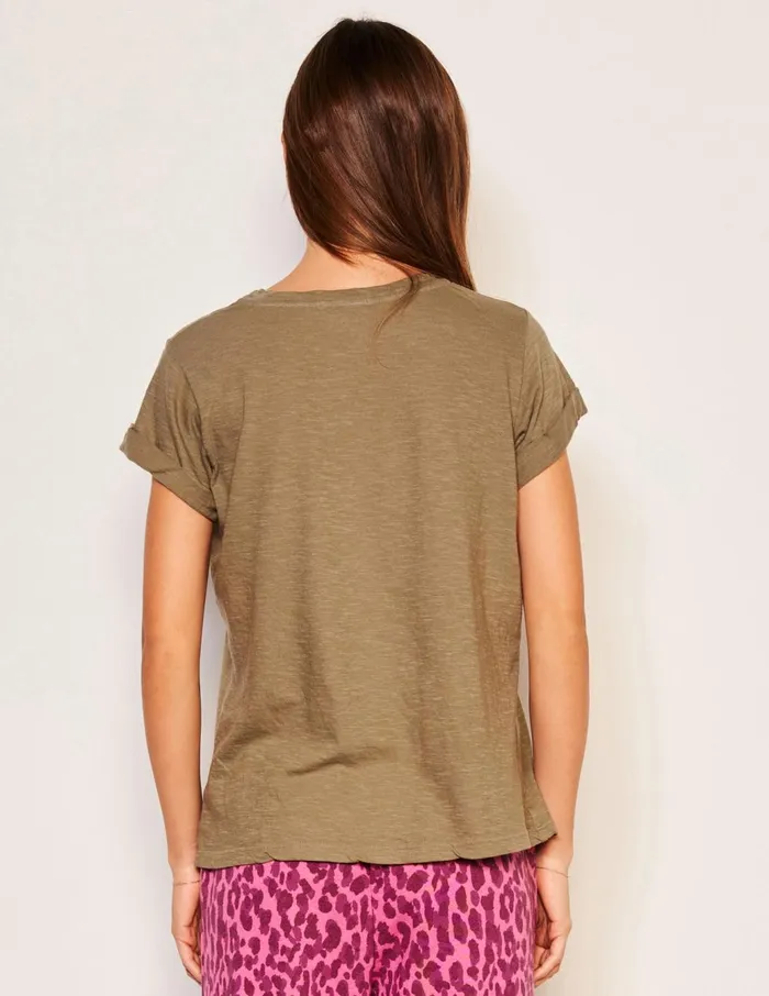 Sundry Clothing Tees Women Women039s Stay Warm Rolled Sleeve Tee In Fern Fern Sundry Clothing Tees Women Women039s Stay Warm Rolled Sleeve Tee In Fern Fern