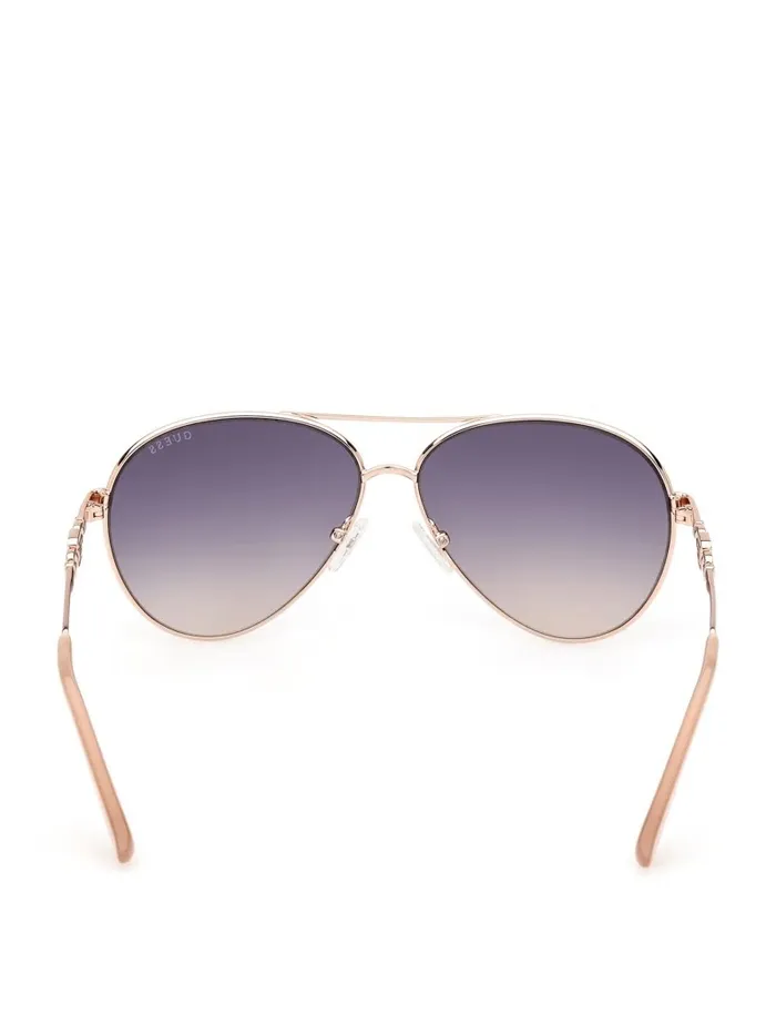 Sunglasses Women GUESS Square G Link Metal Aviator Sunglasses Shiny Rose GoldGradient Sunglasses Women GUESS Square G Link Metal Aviator Sunglasses Shiny Rose GoldGradient
