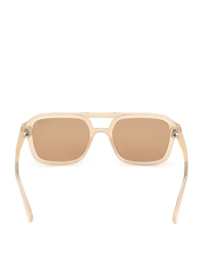 Sunglasses WomenMen GUESS Originals Aviator Sunglasses Shiny Beige Brown GUESS Sunglasses WomenMen GUESS Originals Aviator Sunglasses Shiny Beige Brown GUESS