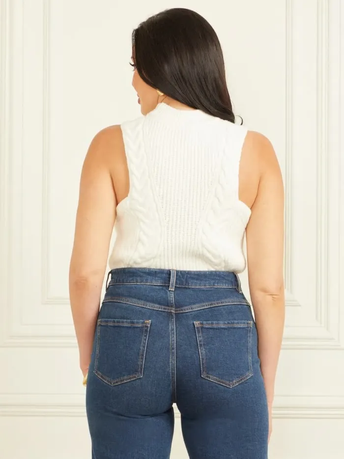 Sweaters and Knits Women Ozuna Sweater Vest Pale Pearl GUESS Sweaters and Knits Women Ozuna Sweater Vest Pale Pearl GUESS