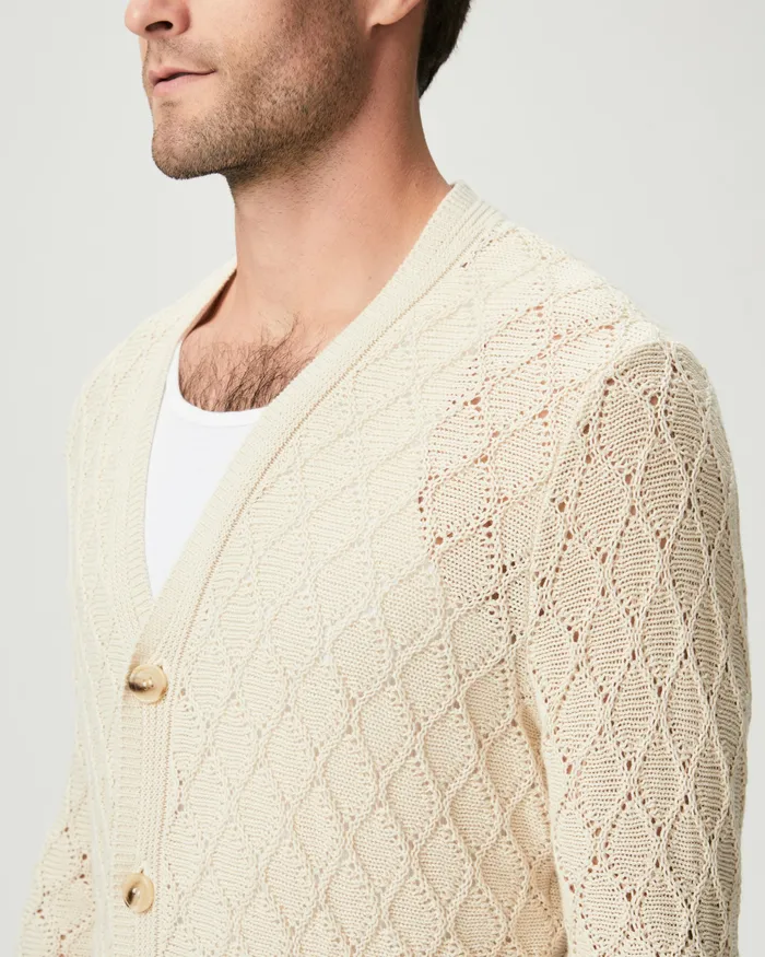 Sweaters and Sweatshirts Men Perry Cardigan 8211 Ocean Salt PAIGE