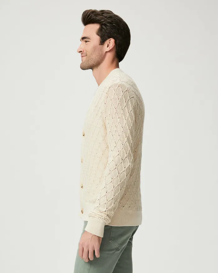 Sweaters and Sweatshirts Men Perry Cardigan 8211 Ocean Salt PAIGE
