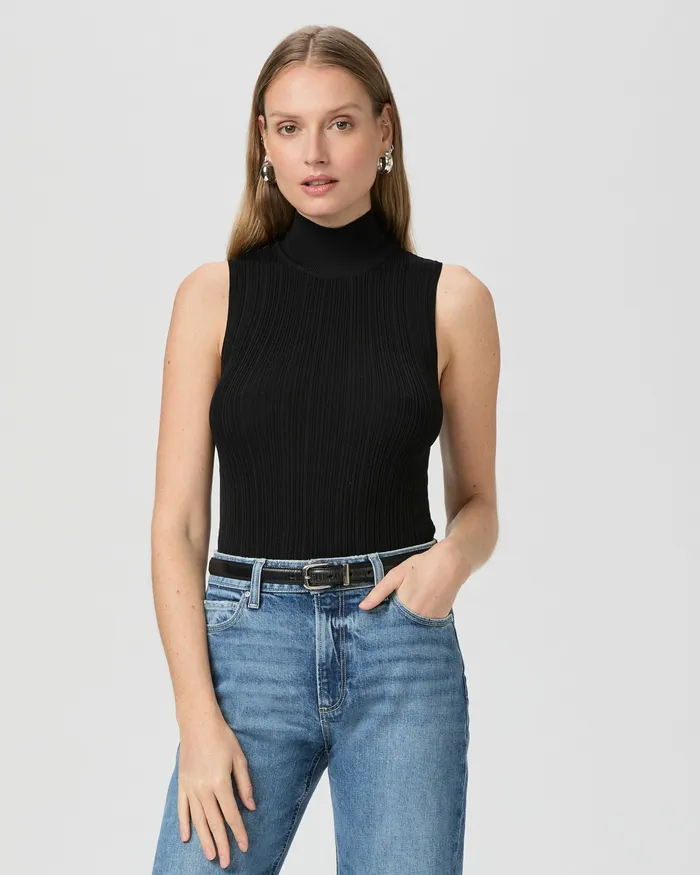 Sweaters and Sweatshirts Women Brin Sweater Tank 8211 Black PAIGE