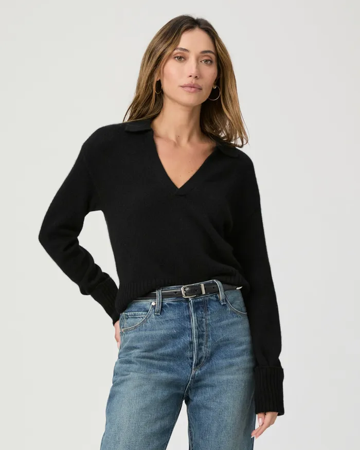 Sweaters and Sweatshirts Women Maxie Sweater 8211 Black Cashmere PAIGE