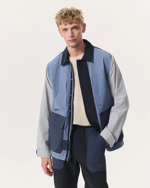 Sweaters rag and bone Men Pace ColorBlocked Chore Jacket Grey Multi