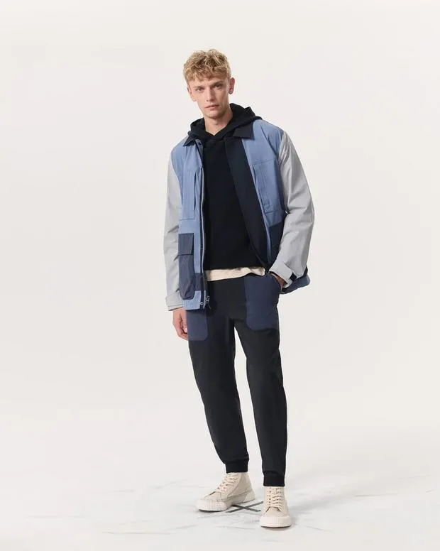 Sweaters rag and bone Men Pace ColorBlocked Chore Jacket Grey Multi