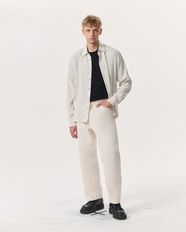 SweatersTShirts and Henleys Men Harvey Crewneck TShirt BlackLight Beige rag and bone
