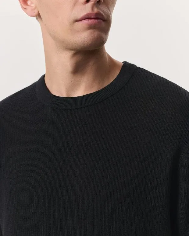 SweatersTShirts and Henleys Men Harvey Crewneck TShirt BlackLight Beige rag and bone