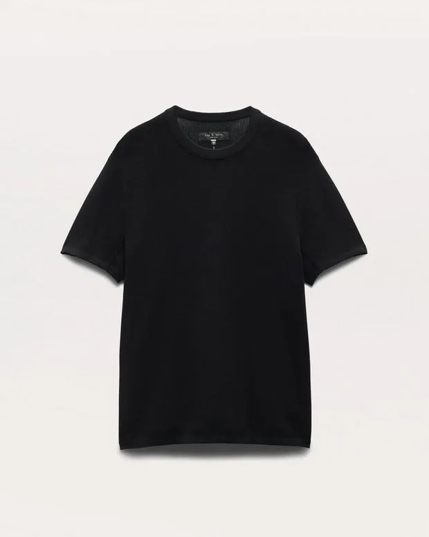 SweatersTShirts and Henleys Men Harvey Crewneck TShirt BlackLight Beige rag and bone