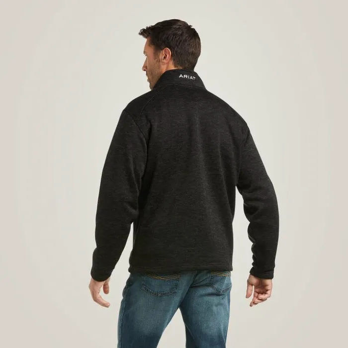Sweatshirts and Hoodies Men Ariat Caldwell 14 Zip Sweater Charcoal