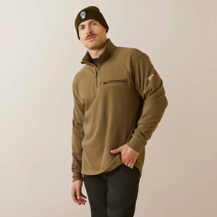 Sweatshirts and Hoodies Men Ariat FR Rev 14 Zip Top Beech