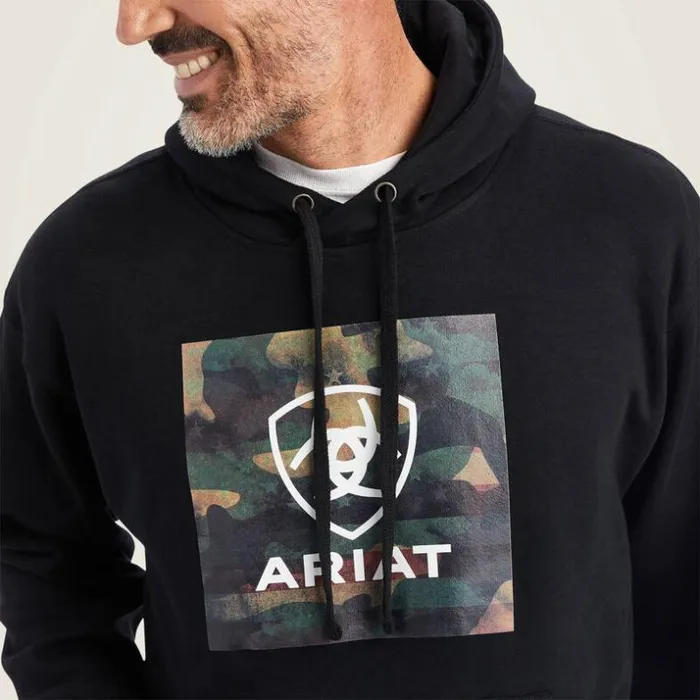 Sweatshirts and Hoodies Men Ariat Protect and Serve Block Sweatshirt Black