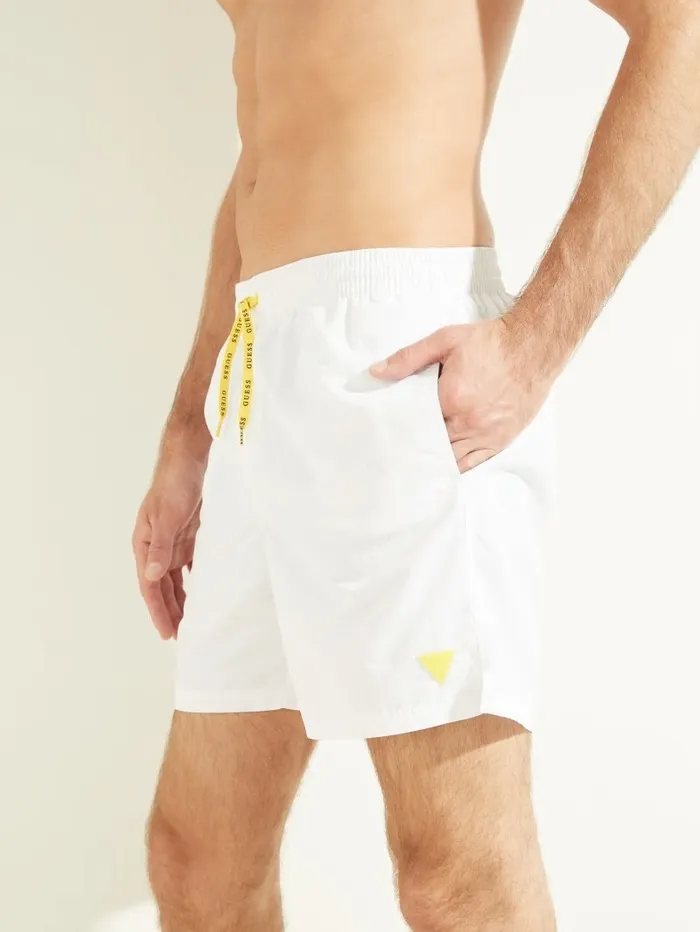 Swim GUESS Men Nylon Swim Trunks Pure White