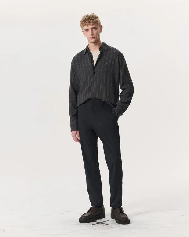 TShirts and Henleys rag and bone Men Dalton Dobby Plaid Shirt BlackTaupe Grey