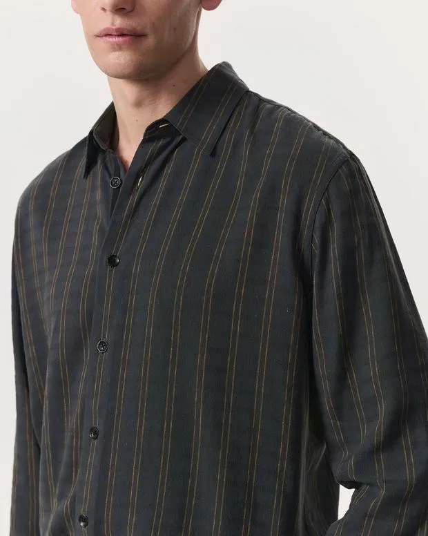 TShirts and Henleys rag and bone Men Dalton Dobby Plaid Shirt BlackTaupe Grey