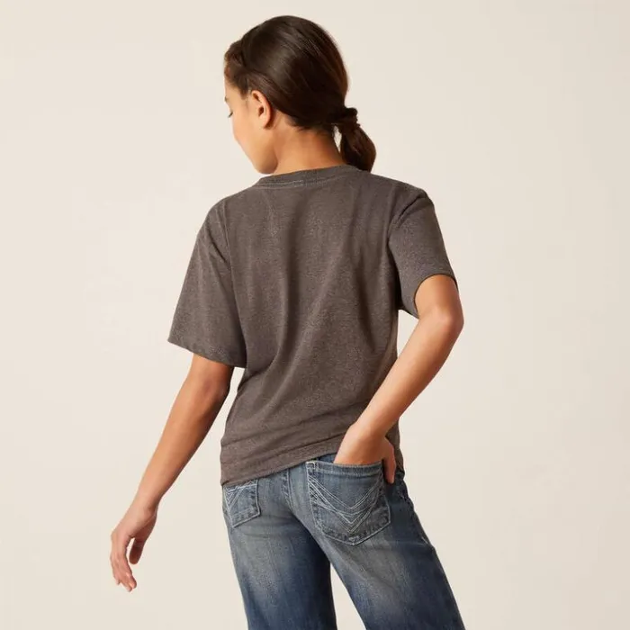 TShirts and Polos Kids Ariat Ariat Groovy Sunset TShirt Charcoal Heather TShirts and Polos Kids Ariat Ariat Groovy Sunset TShirt Charcoal Heather