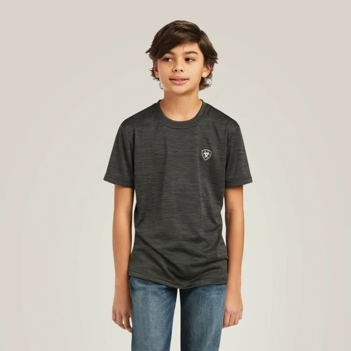 TShirts and Polos Kids Ariat Charger Vertical Flag Tee Charcoal TShirts and Polos Kids Ariat Charger Vertical Flag Tee Charcoal