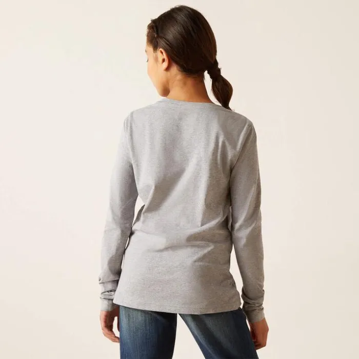 TShirts and Polos Kids Ariat Fawna TShirt Heather Grey TShirts and Polos Kids Ariat Fawna TShirt Heather Grey