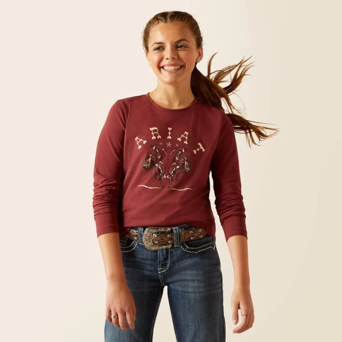TShirts and Polos Kids Ariat Rodeo TShirt Oxblood Red
