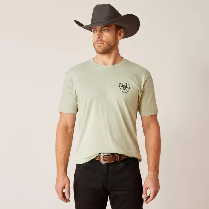 TShirts and Polos Men Ariat Ariat Retro Hex Stripe TShirt Desert Sage Heather TShirts and Polos Men Ariat Ariat Retro Hex Stripe TShirt Desert Sage Heather