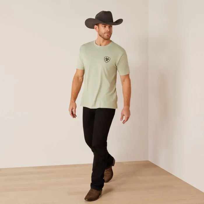 TShirts and Polos Men Ariat Ariat Retro Hex Stripe TShirt Desert Sage Heather TShirts and Polos Men Ariat Ariat Retro Hex Stripe TShirt Desert Sage Heather
