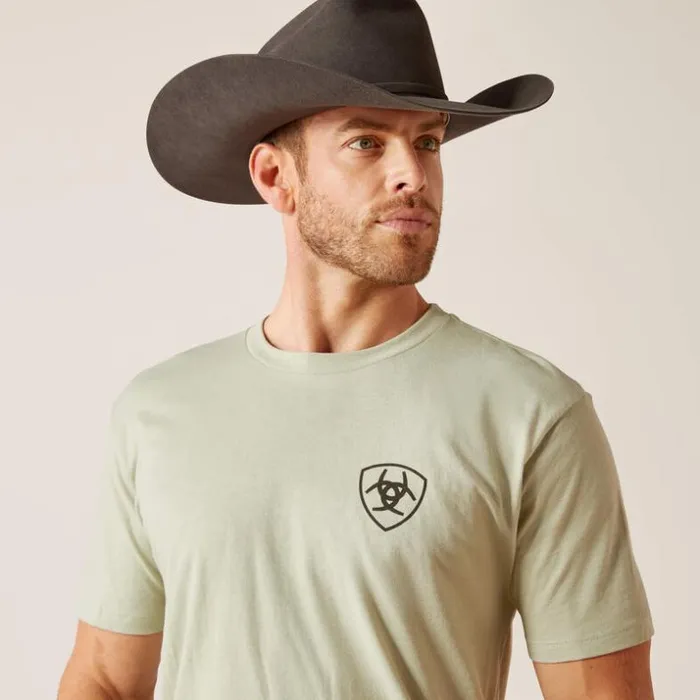 TShirts and Polos Men Ariat Ariat Retro Hex Stripe TShirt Desert Sage Heather TShirts and Polos Men Ariat Ariat Retro Hex Stripe TShirt Desert Sage Heather