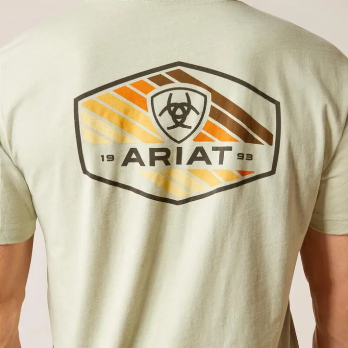 TShirts and Polos Men Ariat Ariat Retro Hex Stripe TShirt Desert Sage Heather TShirts and Polos Men Ariat Ariat Retro Hex Stripe TShirt Desert Sage Heather