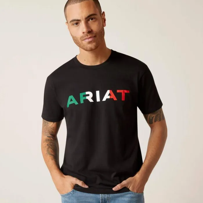 TShirts and Polos Men Ariat Ariat Viva Mexico TShirt Black