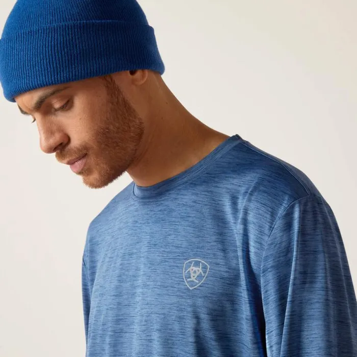 TShirts and Polos Men Ariat Charger Camo Circle TShirt Deep Space Heather