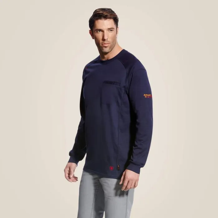 TShirts and Polos Men Ariat FR Air Crew TShirt Navy