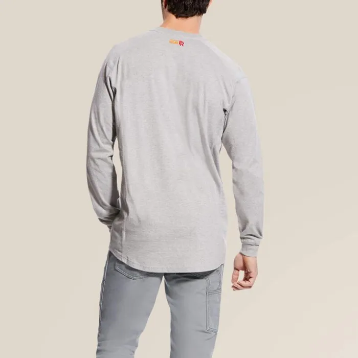 TShirts and Polos Men Ariat FR Air Henley Silver Fox Heather TShirts and Polos Men Ariat FR Air Henley Silver Fox Heather