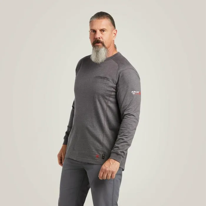 TShirts and Polos Men Ariat FR Air Life On The Line Graphic Top Charcoal Heather TShirts and Polos Men Ariat FR Air Life On The Line Graphic Top Charcoal Heather