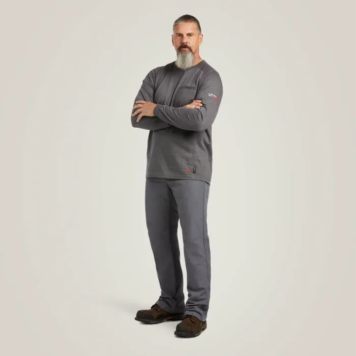 TShirts and Polos Men Ariat FR Air Life On The Line Graphic Top Charcoal Heather TShirts and Polos Men Ariat FR Air Life On The Line Graphic Top Charcoal Heather