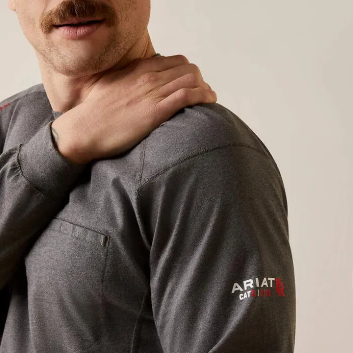 TShirts and Polos Men Ariat FR Air True Grit TShirt Charcoal Heather TShirts and Polos Men Ariat FR Air True Grit TShirt Charcoal Heather