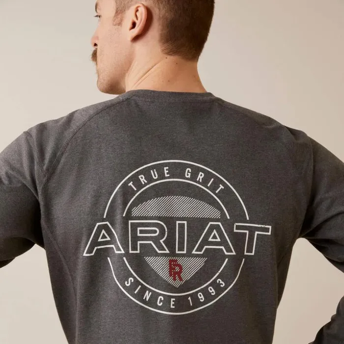 TShirts and Polos Men Ariat FR Air True Grit TShirt Charcoal Heather TShirts and Polos Men Ariat FR Air True Grit TShirt Charcoal Heather