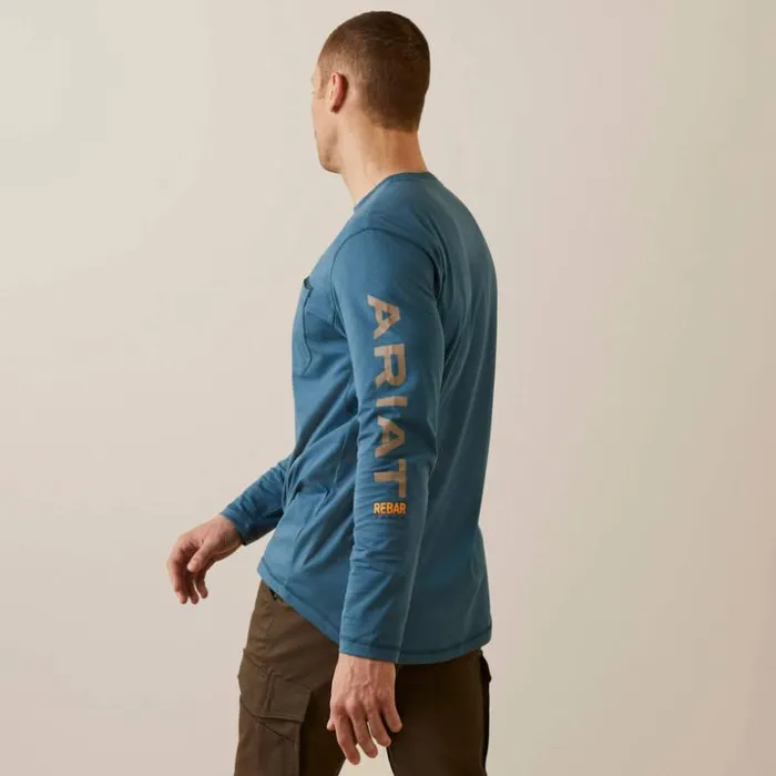 TShirts and Polos Men Ariat Rebar Workman Logo Indian Teal Tiger039s Eye TShirts and Polos Men Ariat Rebar Workman Logo Indian Teal Tiger039s Eye