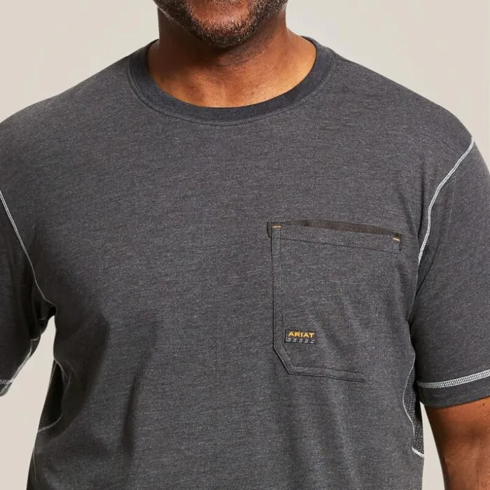 TShirts and Polos Men Ariat Rebar Workman TShirt Charcoal Heather TShirts and Polos Men Ariat Rebar Workman TShirt Charcoal Heather