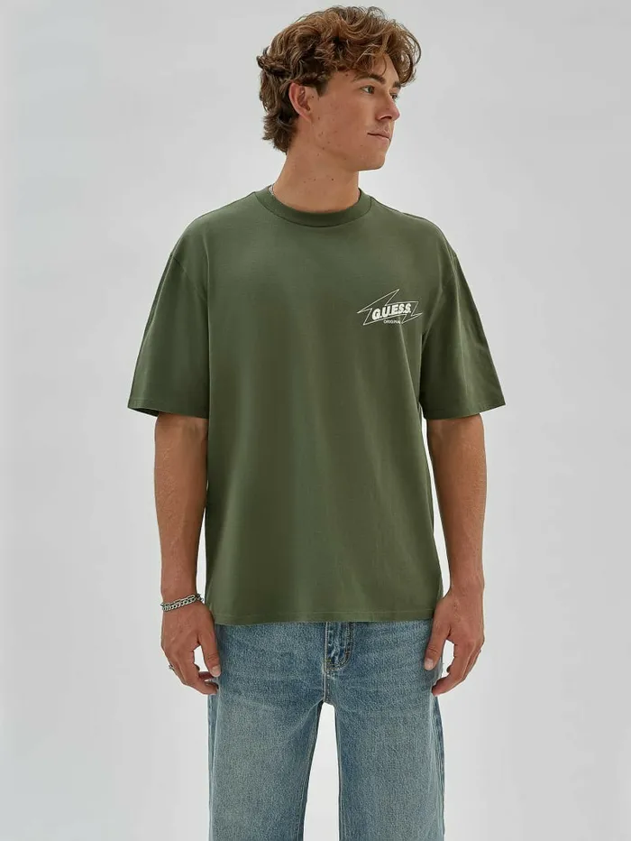 TShirts and Tanks GUESS Men GUESS Originals Eco Radio Tee Pond Cypress