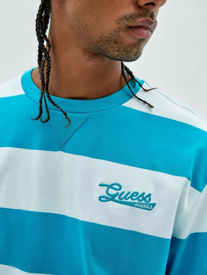 TShirts and Tanks GUESS Men GUESS Originals Striped Tee Blue Toulouse Multi