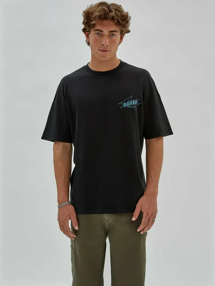 TShirts and Tanks GUESS Originals Eco Radio Tee Black 8211 GUESS Men