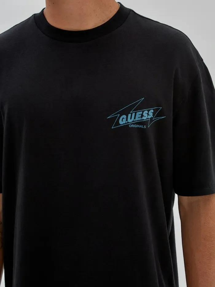 TShirts and Tanks GUESS Originals Eco Radio Tee Black 8211 GUESS Men